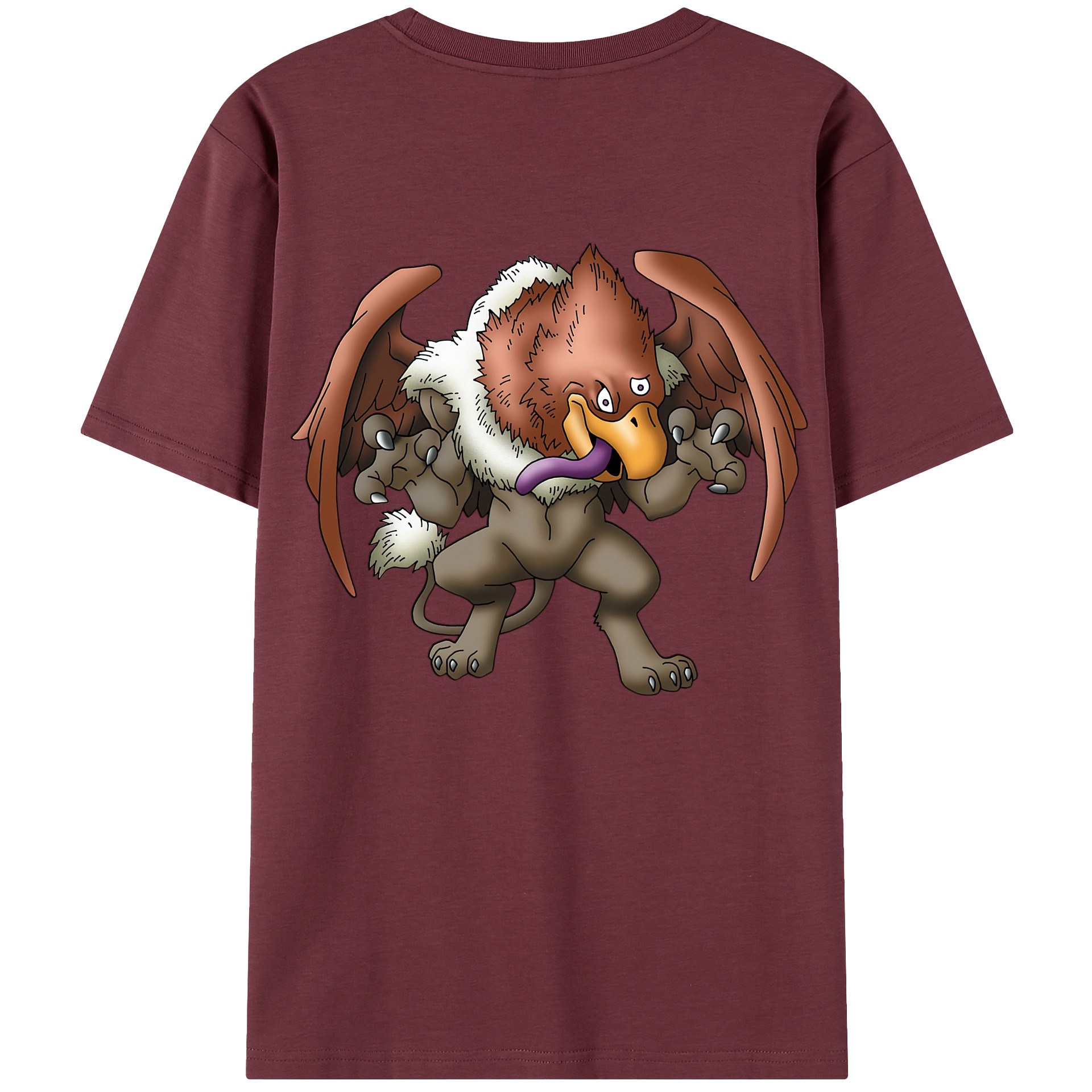 （画像用） ドラゴンクエスト Doragon Kuesuto Dragon Quest 綿100％半袖Tシャツ（背面プリント）